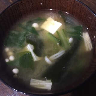 小松菜とえのきのお味噌汁